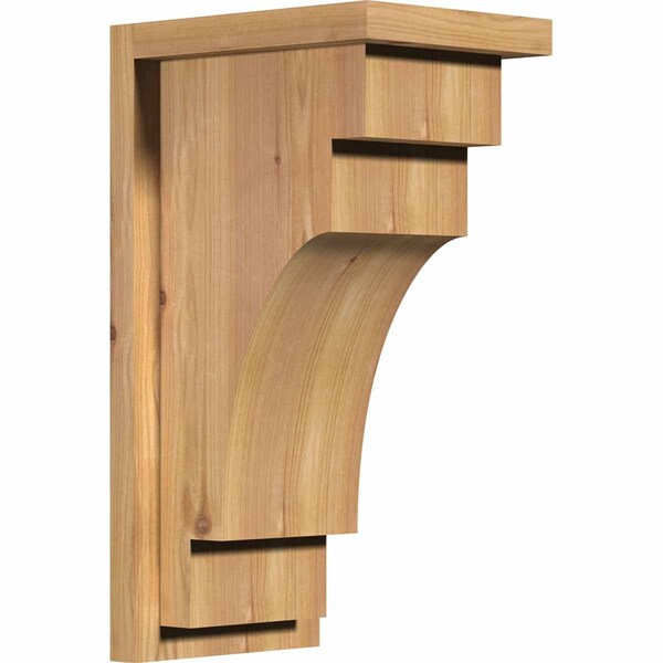 Ekena Millwork Mediterranean Smooth Corbel w/Backplate, Western Red Cedar, 7 1/2"W x 10"D x 18"H COR08X10X18MED01SWR - main